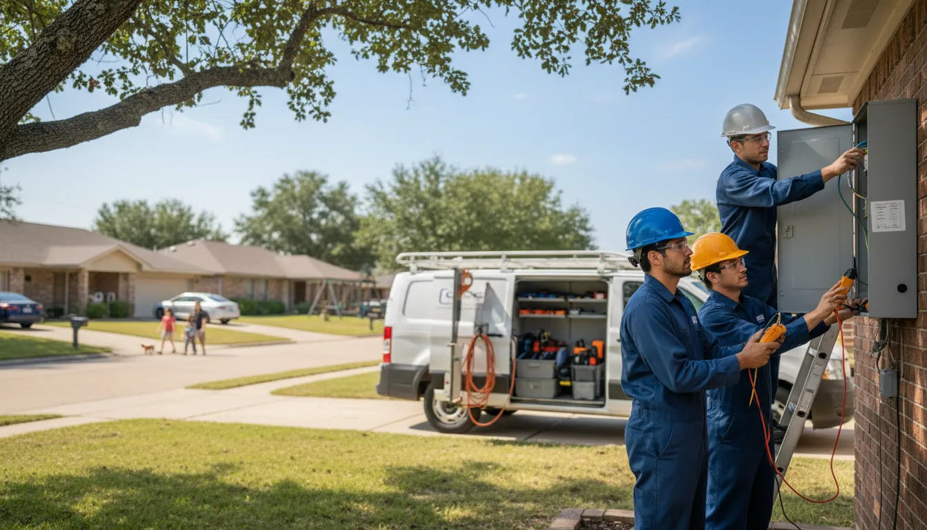 Certified electrician providing emergency electrical services in Cushing, IA